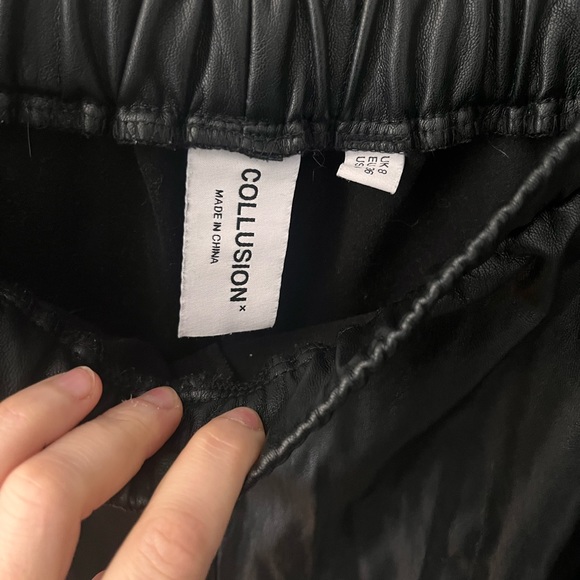 ASOS Faux leather wide leg pants - Picture 3 of 5